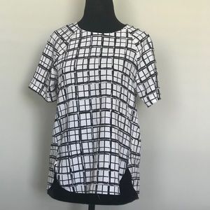 White and black blouse